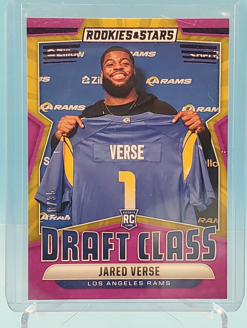 Jared Verse Los Angeles Rams Rookie Card - Pirple /35 Draft Class.